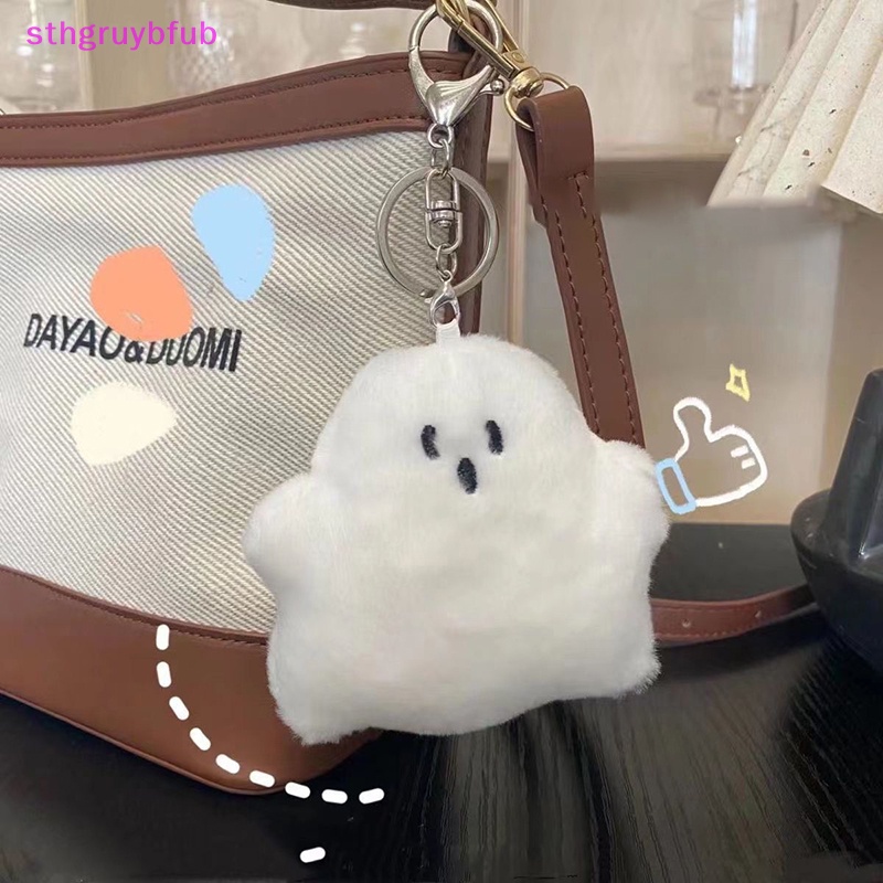 Sthb funny white ghost keychain túi đi học mặt dây chuyền búp bê dễ thương túi sang trọng treo phụ kiện búp bê sáng tạo móc khóa quà tặng trẻ em vn