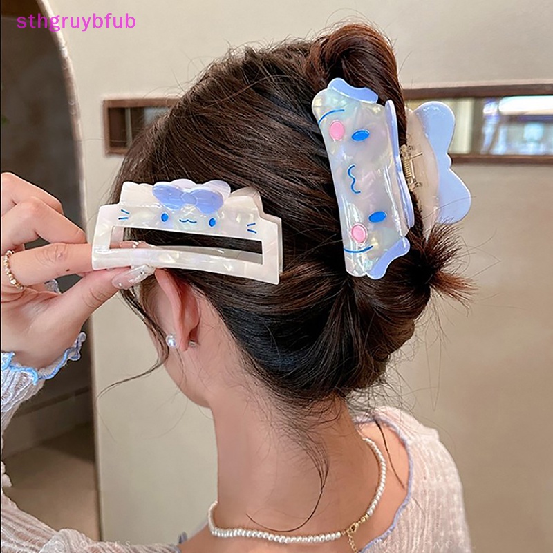 Sthb thiết kế sáng tạo dễ thương axit axetic lấy kẹp thời trang hình học phim hoạt hình con chó cá mập kẹp phụ kiện tóc cho phụ nữ cô gái vn