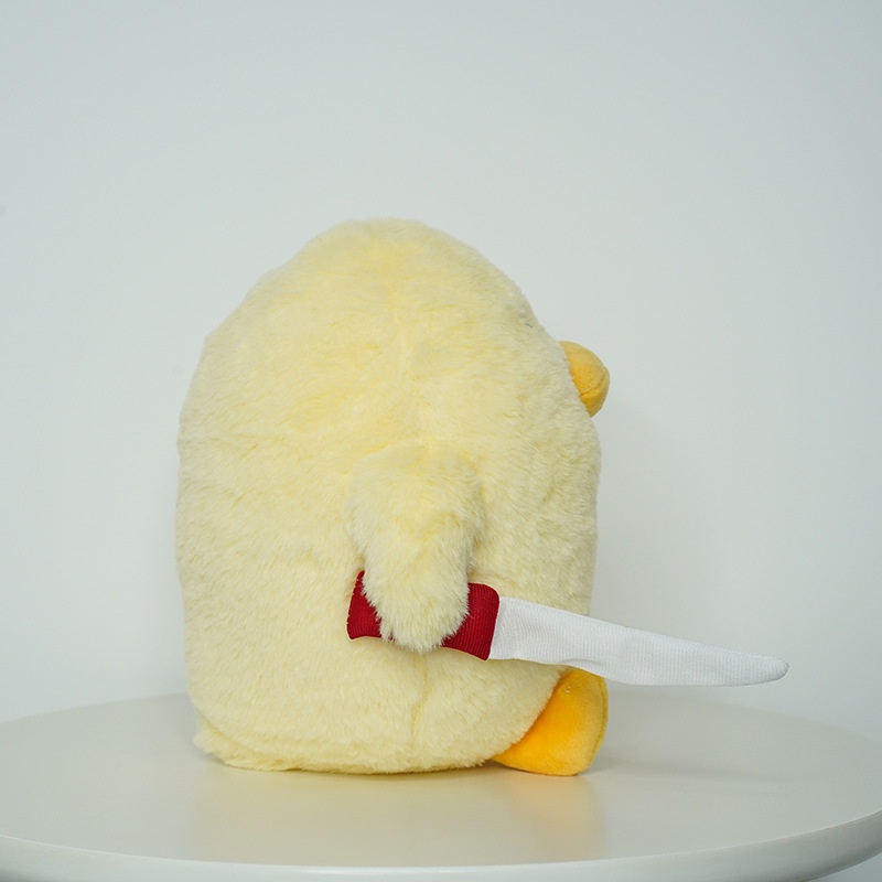 Aixini 28cm phim hoạt hình vịt với dao đồ chơi sang trọng búp bê nhồi bông mềm dễ thương cho trẻ em quà tặng sinh nhật động vật nhồi bông đồ chơi vịt dropshipp