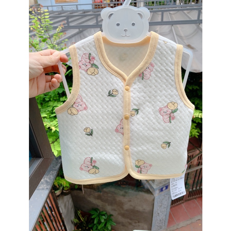 Áo Gile trần bông, nỉ nhung dày mềm mùa Đông cho bé sơ sinh