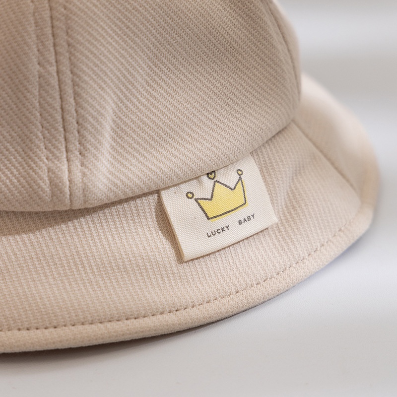 Mũ ngư dân trẻ em tai dễ thương màu sắc đơn giản mũ xô trẻ em mũ chống nắng ngoài trời mũ