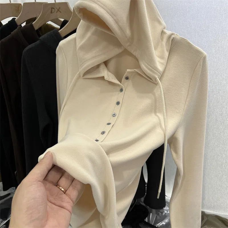 Áo Hoodie Nhung Dài Tay Phong Cách Hàn Quốc Trẻ Trung Dành Cho Nữ