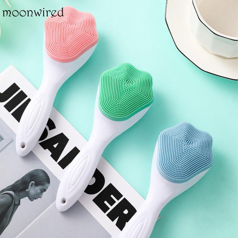 Bàn chải làm sạch da mặt silicone tẩy tế bào chết công cụ chăm sóc da làm sạch sâu lỗ chân lông mềm mại mới