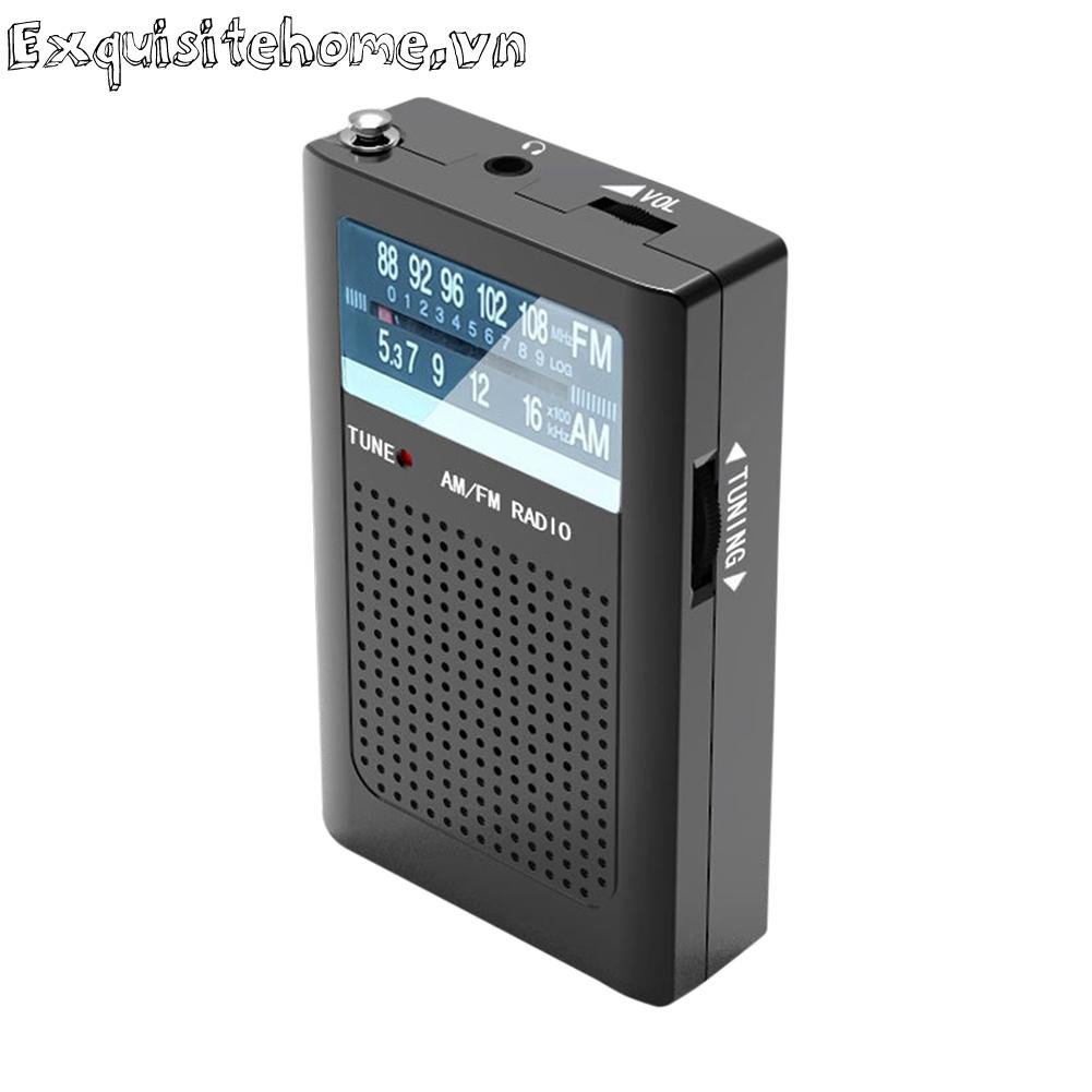 Máy thu radio fm bỏ túi di động với antenna fmam pointer đài phát thanh retro