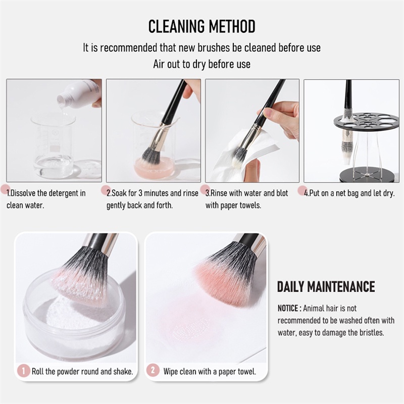 Abpopa air sense bristle stippling brush thuận tiện và mềm mại