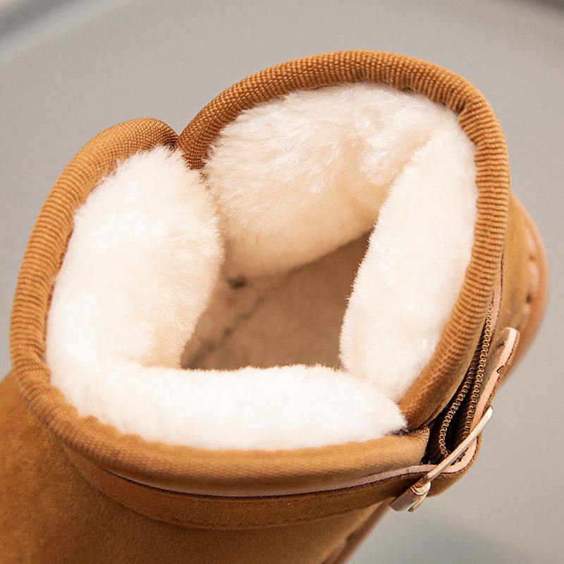 Iq dành cho trẻ em giày đi tuyết cho bé gái giày bé trai giày bông dày lông cừu