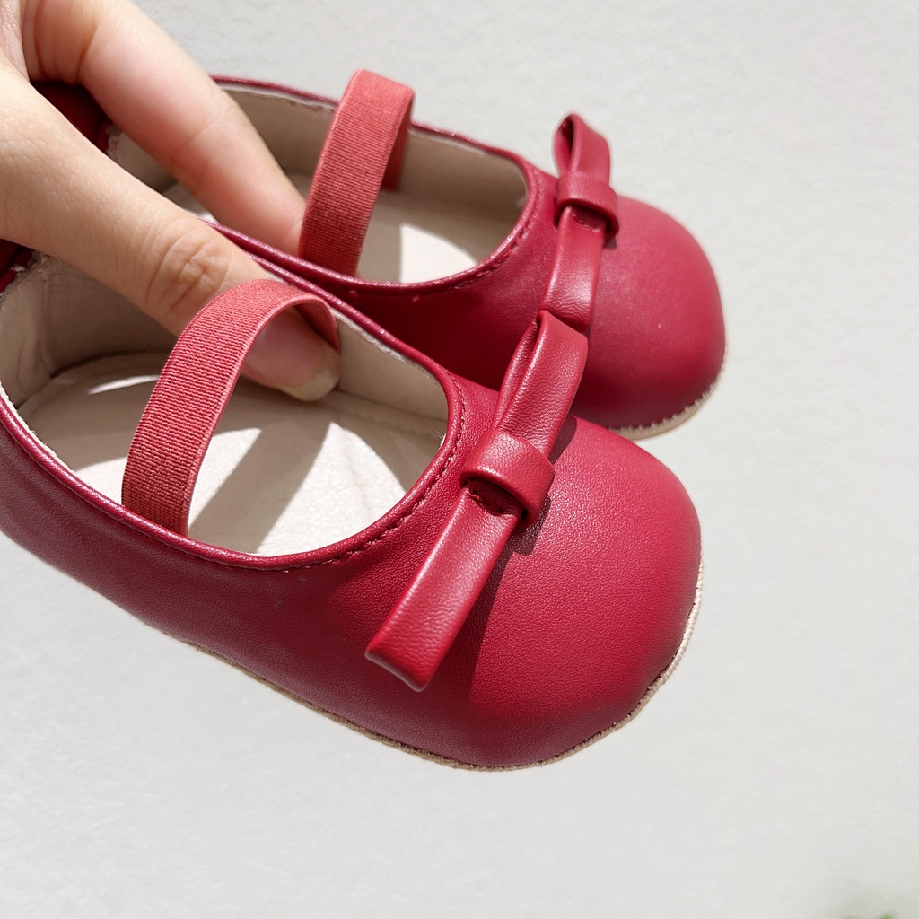 Autumn baby girl phong cách hàn quốc giày da nhỏ girl princess retro all-match single shoes anti-slip soft sole toddler shoes