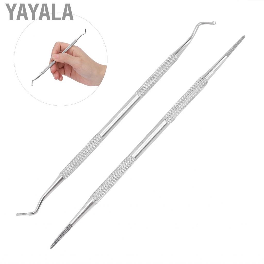 Yayala 2pcs Ingrown Toenail Nail Picker Dual Ends File Cleaner ABE