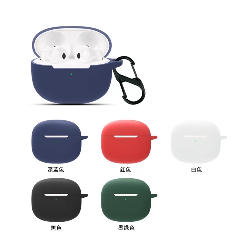 [Thời trang] Màu trơn Tương thích cho EDIFIER W320TN Vỏ silicon mềm Vỏ bảo vệ tai nghe có móc khóa
