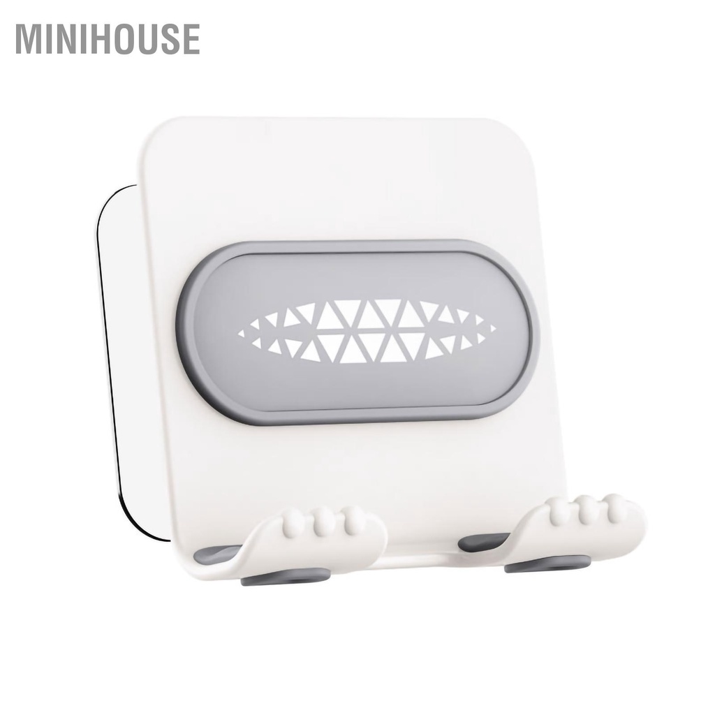 MiniHouse Giá đỡ điện thoại treo tường bằng kim loại Đục lỗ có thể điều chỉnh phòng tắm miễn phí cho di động Máy tính bảng và các vật nhỏ