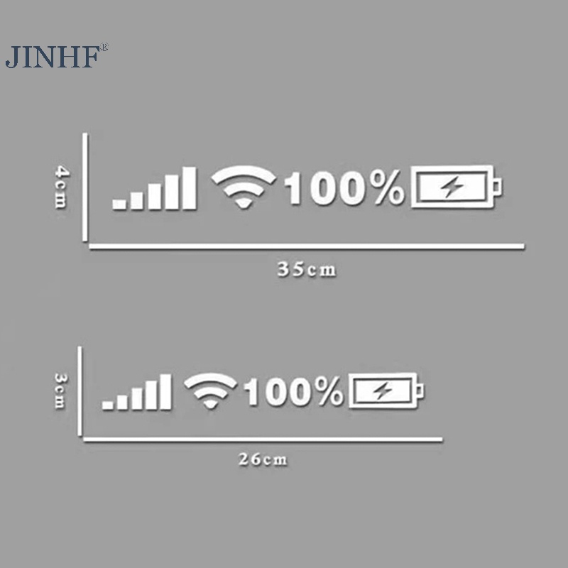Jinhf wifi mức đánh dấu xe hơi đề can vinyl xe hơi kính chắn gió phía sau hình dán vui nhộn hot