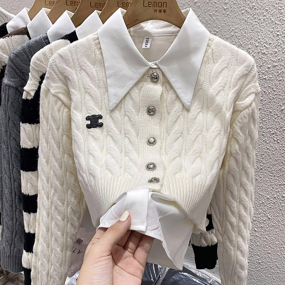 Set Áo Len Tay Dài + Chân Váy Lưng Cao Thời Trang Nữ Tính