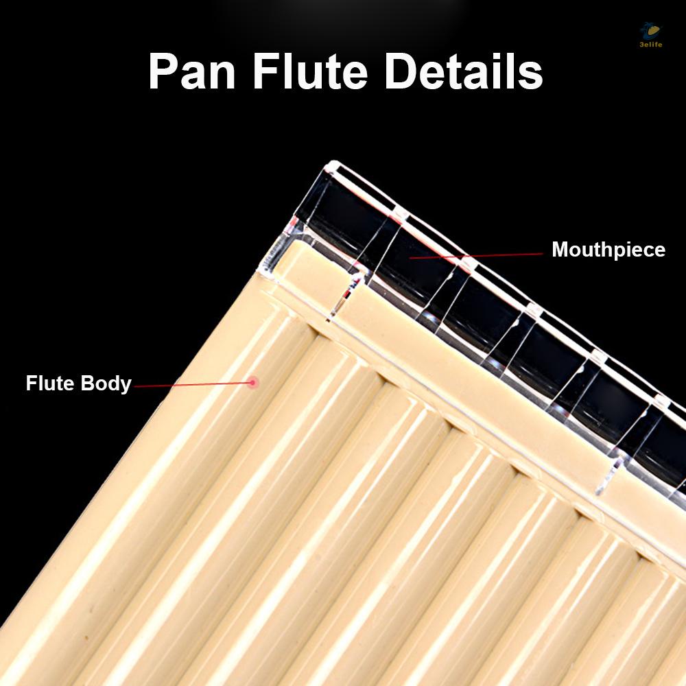 3elife 18 pipe pan flute panpipes c key pan pipes with mouthpiece cho học sinh mới bắt đầu