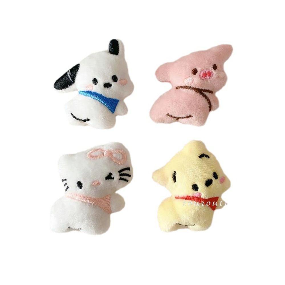 Trâm Cài Áo Hình Gấu pooh / Heo / Mèo Con / Mèo Pacco Nhồi Bông mini Dễ Thương