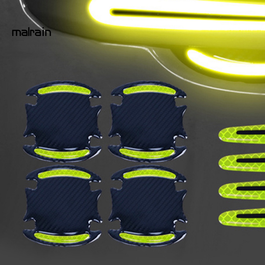 Bộ 8 Miếng Dán Phản Quang Cách Nhiệt Bảo Vệ Tay Cầm Cửa Xe Hơi Xe Máy