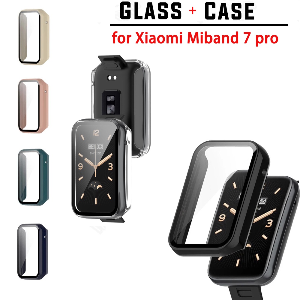 Ốp Lưng Chất Liệu PC + Kính Cường Lực Chống Trầy Xước Cho Miband 7 Pro Xiaomi Mi