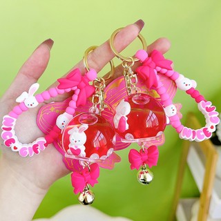 Móc Chìa Khóa Acrylic Hình Thỏ Đáng Yêu