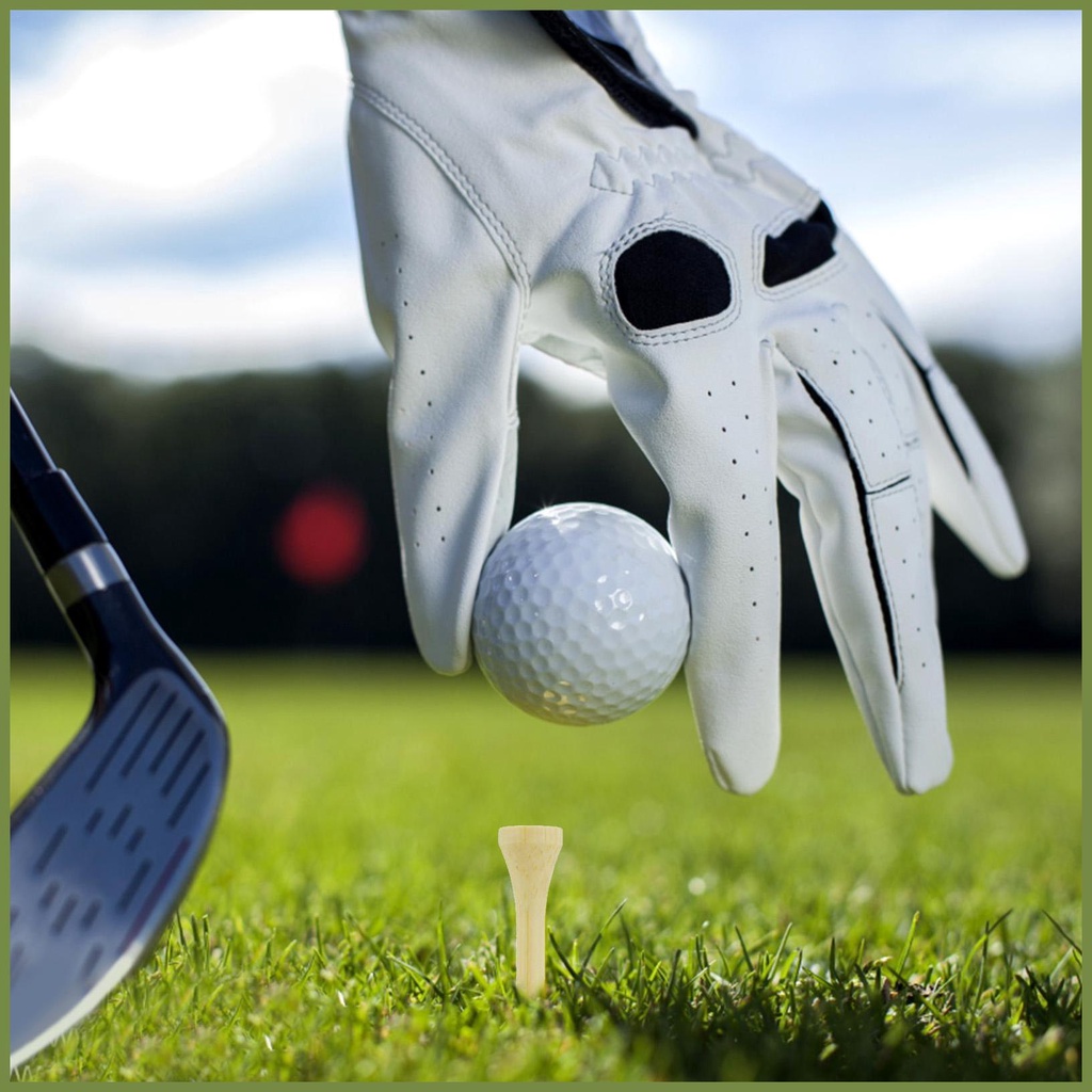 Bộ 100 Tee Golf Bằng Tre Tự Nhiên Không Vỡ Dùng Cho Người Đánh Golf