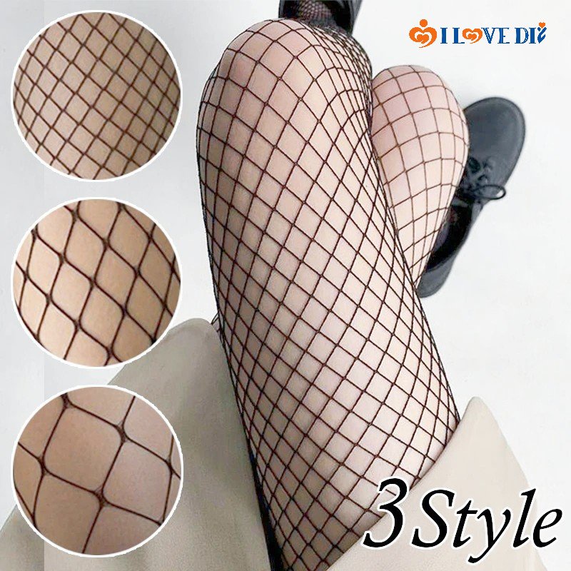 Quần Tất Lưới Phối Nơ Họa Tiết Chấm Bi / Trái Tim Gợi Cảm Cho Nữ