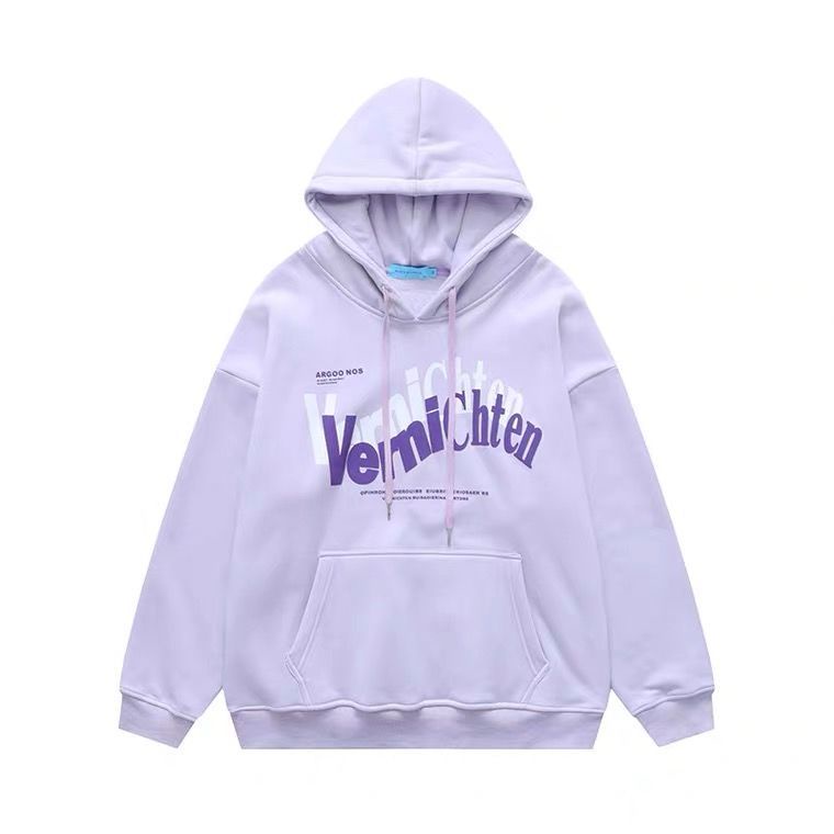 Áo Hoodie Dáng Rộng Phân Tử feminino casaco Màu Tím Khoai Môn Phong Cách Mới Mùa Thu Đông Cho Nam Và Nữ