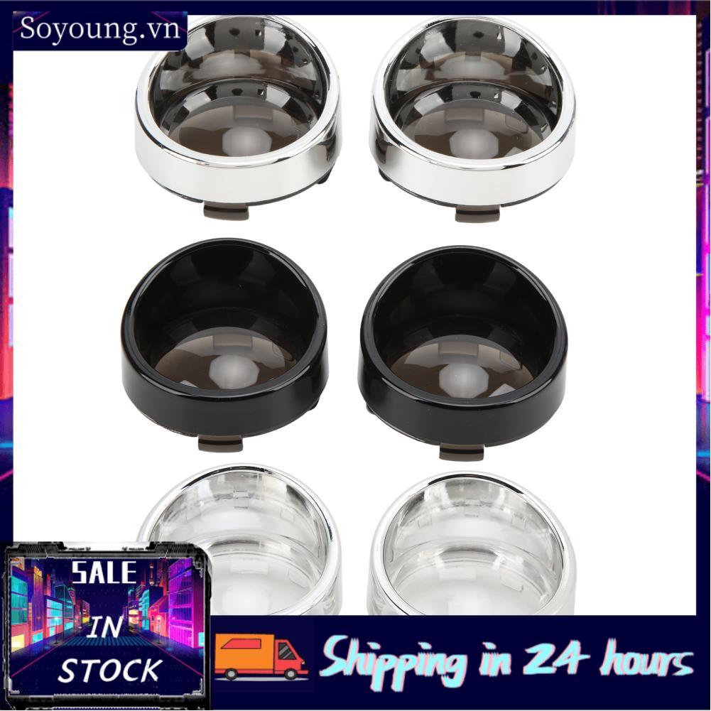 Soyoung Turn Signal Lens Bezel  Dustproof Trim Front Rear Visor 2PCS Waterproof for Motorcycle