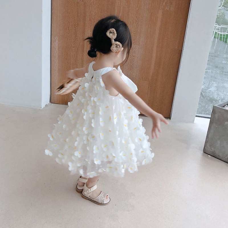 Bololo Đầm Công Chúa Không Tay Họa Tiết Bướm Xinh Xắn Dành Cho Bé Gái