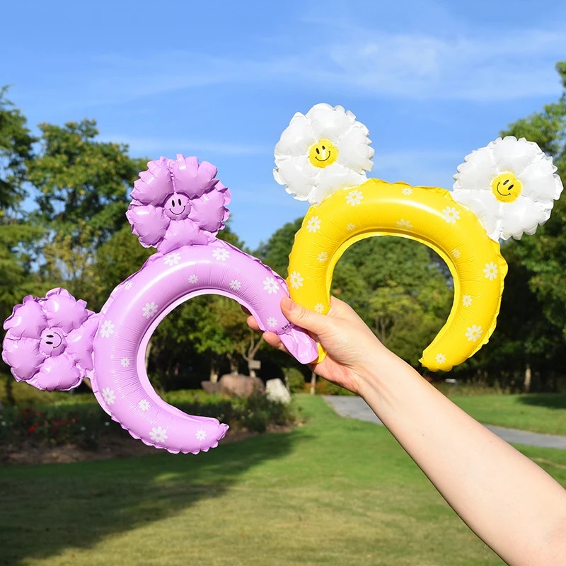 Băng Đô Cài Tóc Hình Bông Hoa Cúc Hoạt Hình Dễ Thương Cho Bé