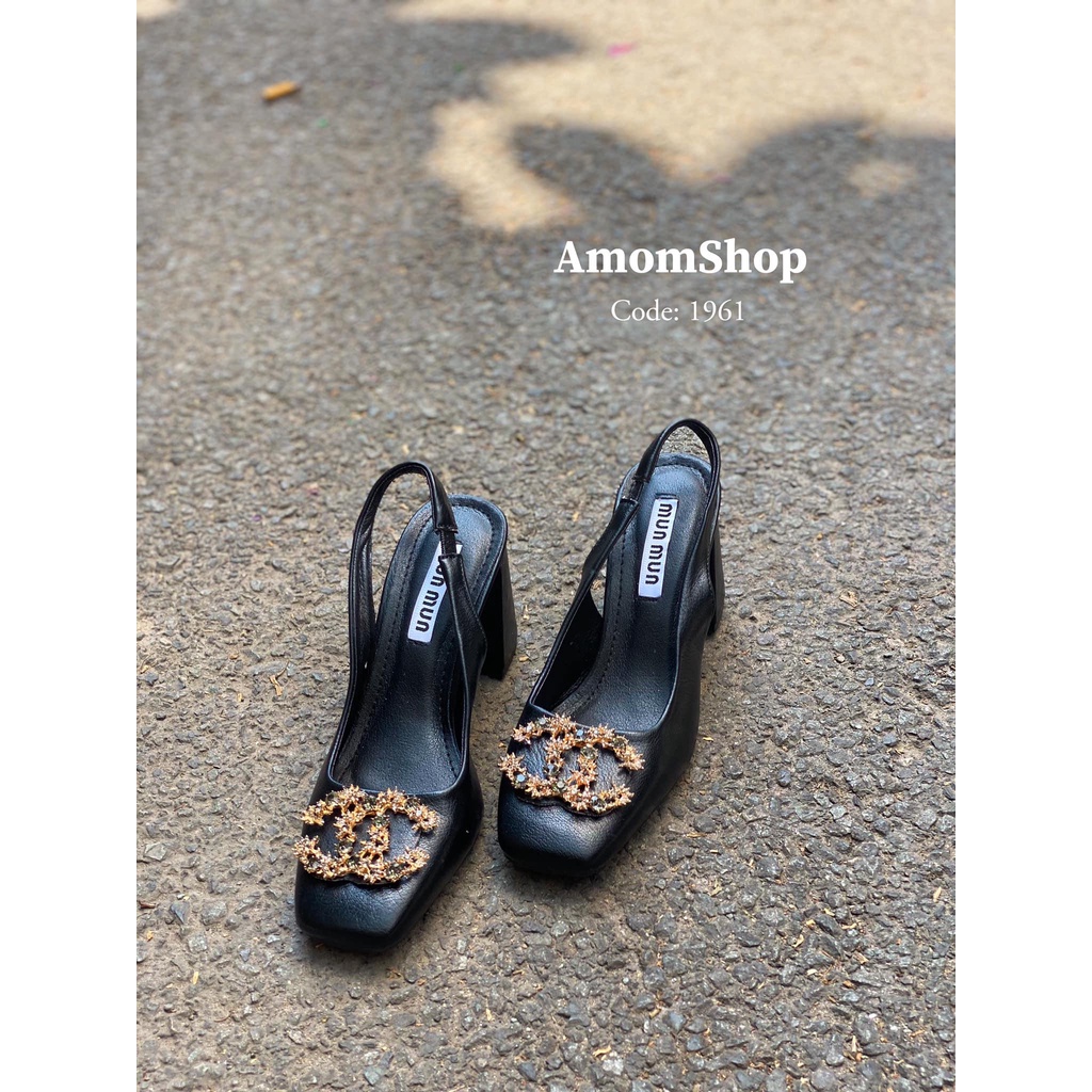 🥳 MỚI VỀ GIÀY CAO GÓT CAO CẤP ĐẾ VUÔNG GẮN ĐÁ SIÊU SANG CHO MOM ĐÂY Ạ ❤️_VNXK_1961