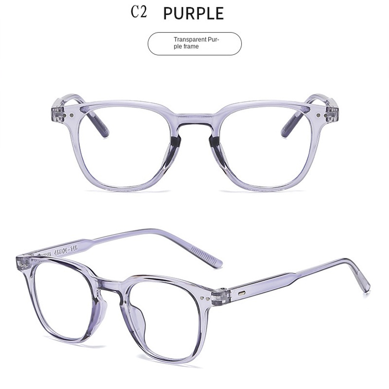 Kính Mát Gọng Vuông Chống Ánh Sáng Xanh Phong Cách Retro Dành Cho Nam Nữ