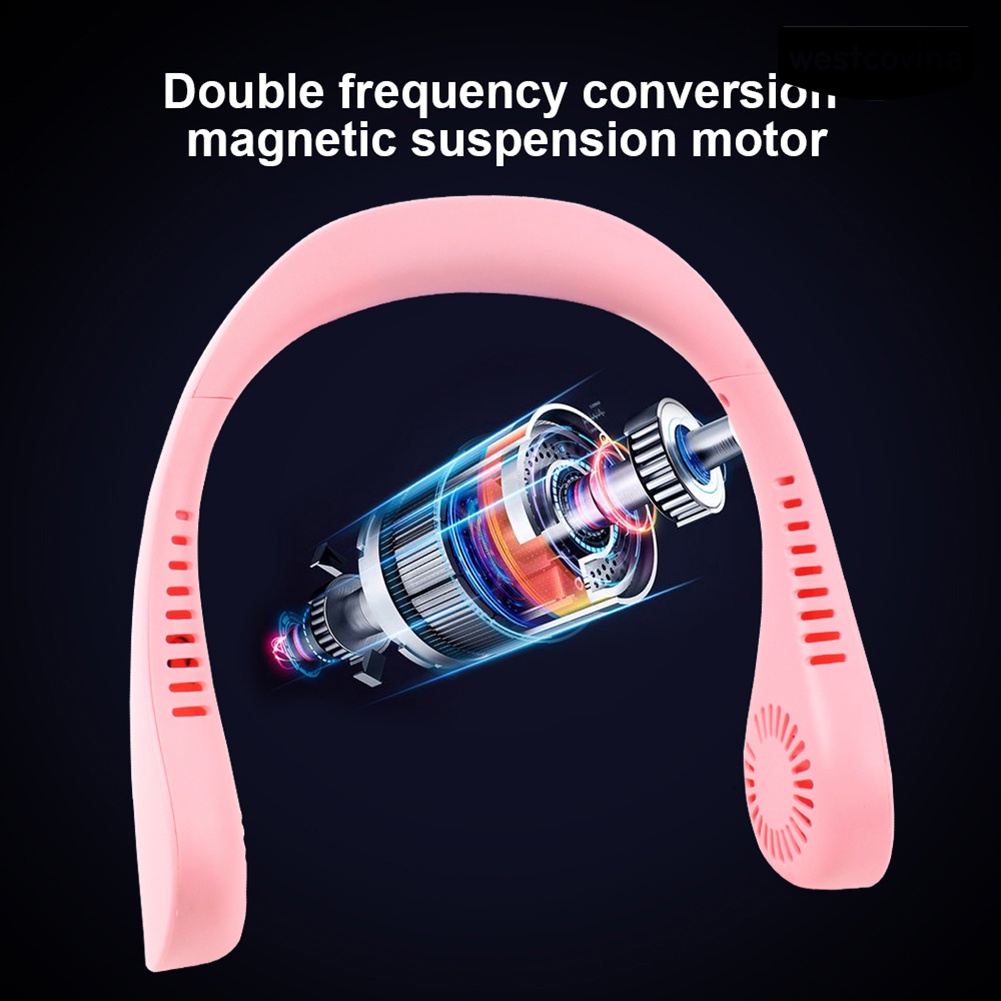 [COD]♋Quạt Làm Mát Đeo Cổ Mini Sạc Cổng USB Yên Tĩnh Có Thể Điều Chỉnh