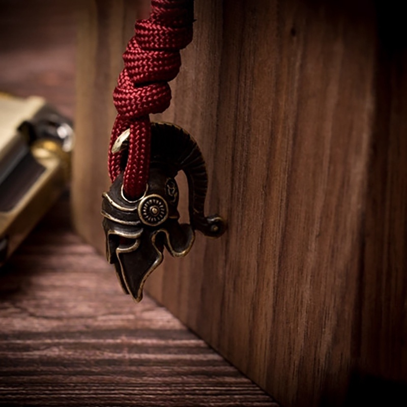 Móc Khóa Xỏ Hạt Thủ Công Hình Chiến Binh Spartan Đội Mũ Bảo Hiểm