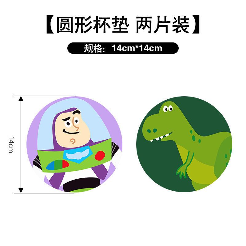 Thảm Lót Ly Mềm Mại Thấm Hút Tốt Chống Trượt Họa Tiết Hoạt Hình Toy Story