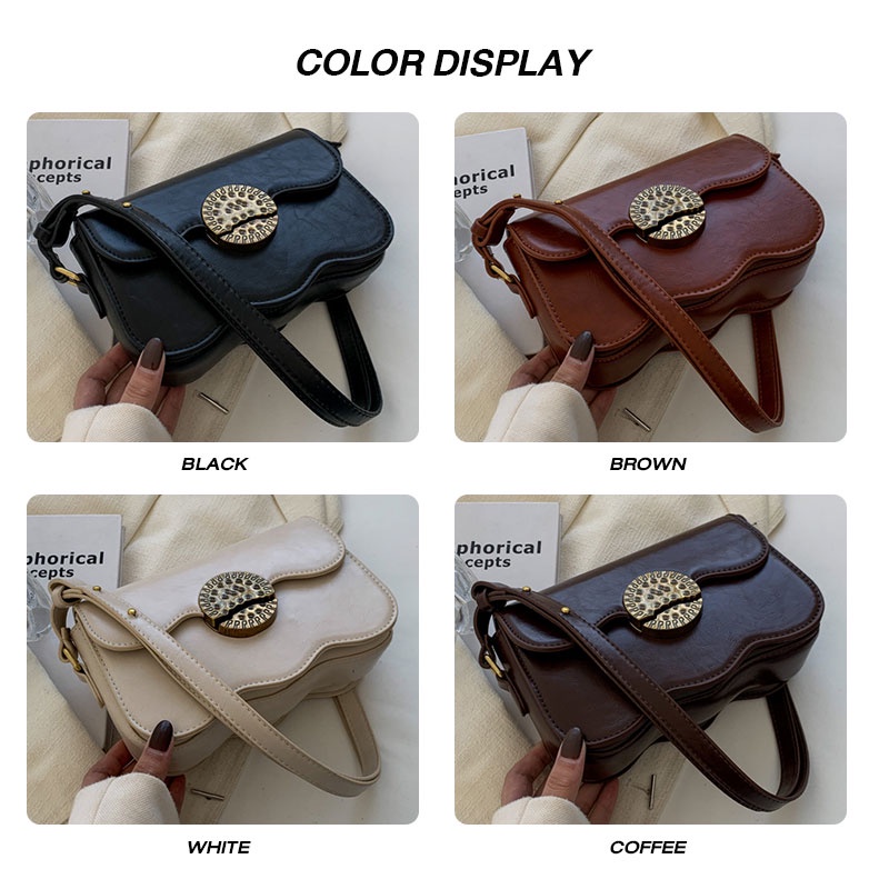 MISCHA Túi Đeo Chéo Hình Vuông Nhỏ Màu Tương Phản Thời Trang Cho Nữ