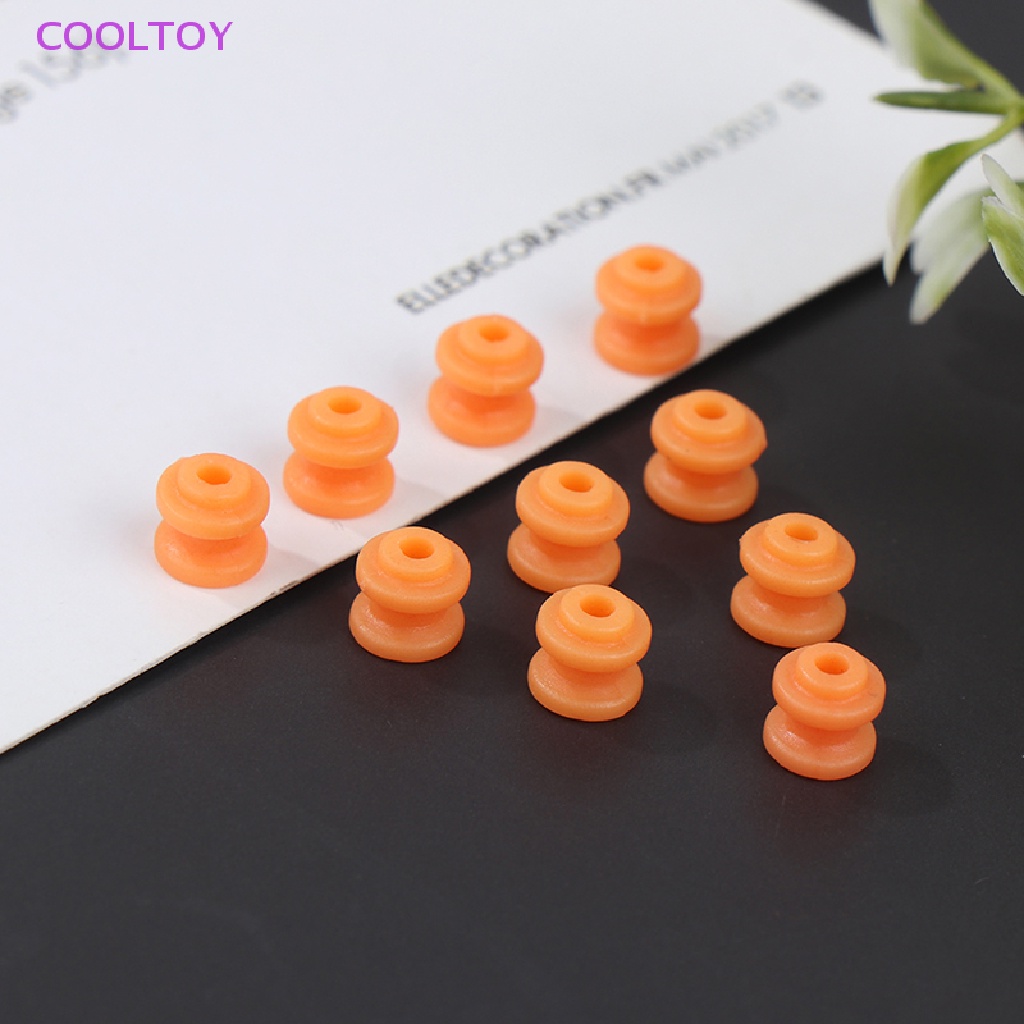 Cooltoy Set 10 Ròng Rọc Bánh Răng Ròng Rọc Mô Hình Đồ Chơi DC 2mm Màu Cam