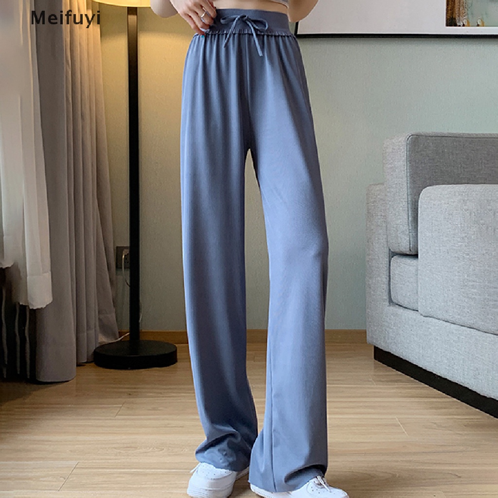 Quần Dài Ống Rộng Lưng Thun Cài Nút Thời Trang Mùa Hè 2023