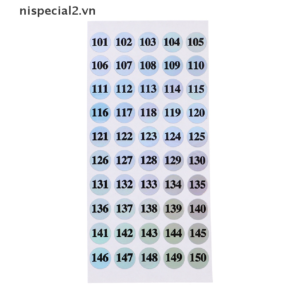 Set 1-250 Miếng Dán Đánh Dấu Số Laser Trang Trí Móng Tay