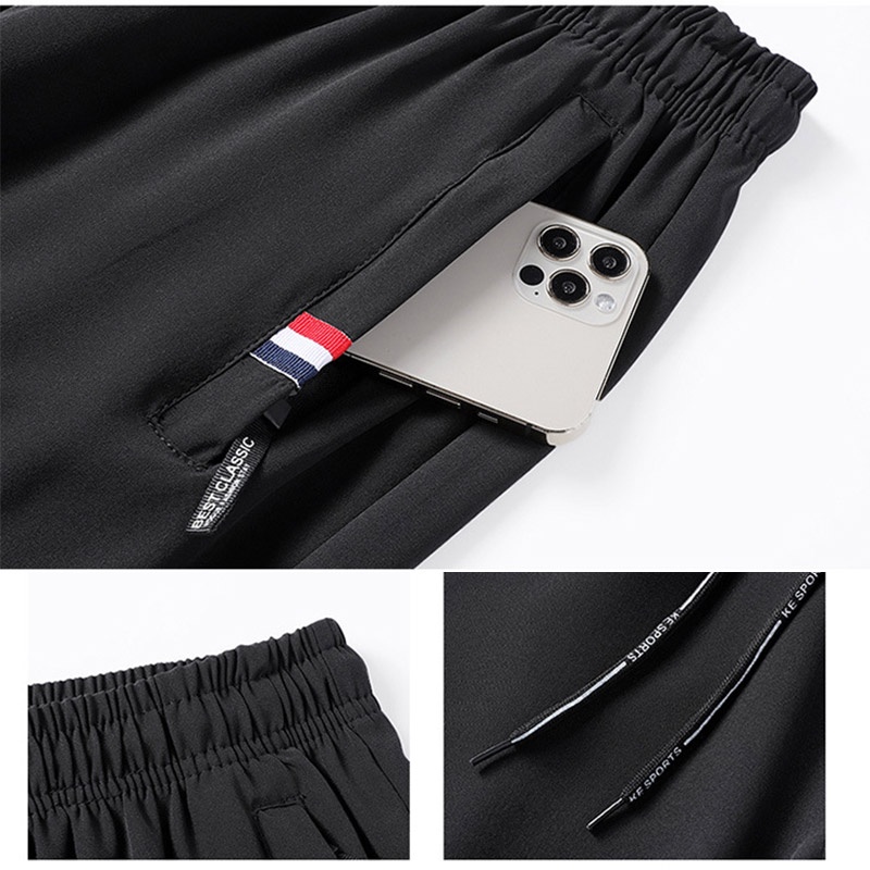 DICHUANGZHE Phong cách thể thao thời trang xuân thu Quần dài nam thoáng khí cỡ lớn