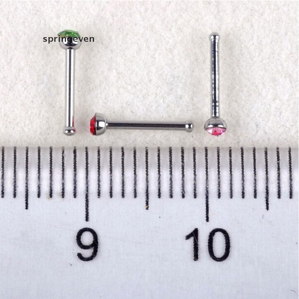 Set 40 Khuyên Mũi Thép Không Gỉ Đính Đá Pha Lê