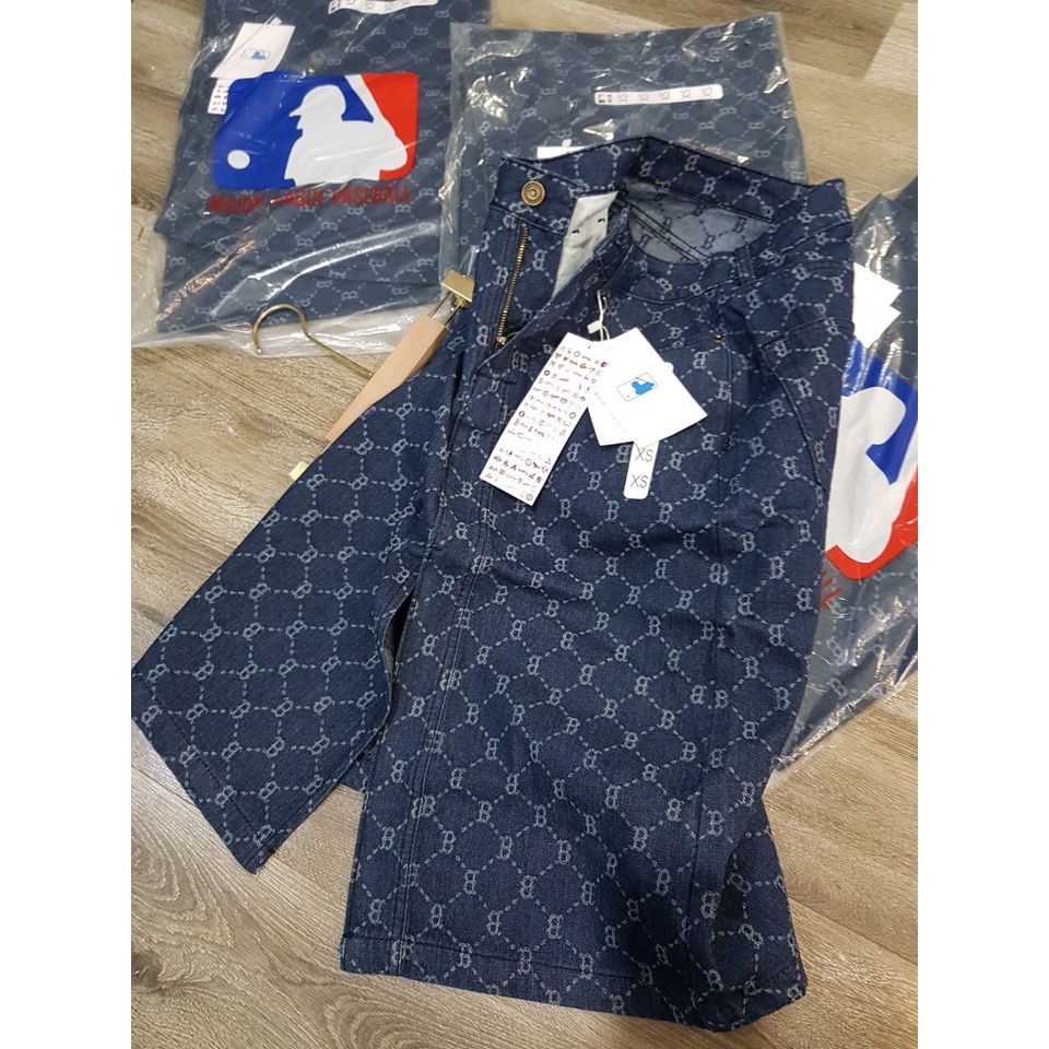 Chân Váy Jean M.L.B Họa Tiết