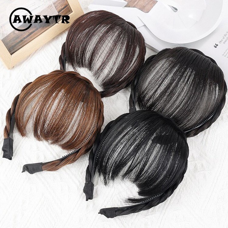 Băng Đô Tóc Giả Kiểu Tóc Bện Hình Xương Cá Thời Trang Dành Cho Nữ