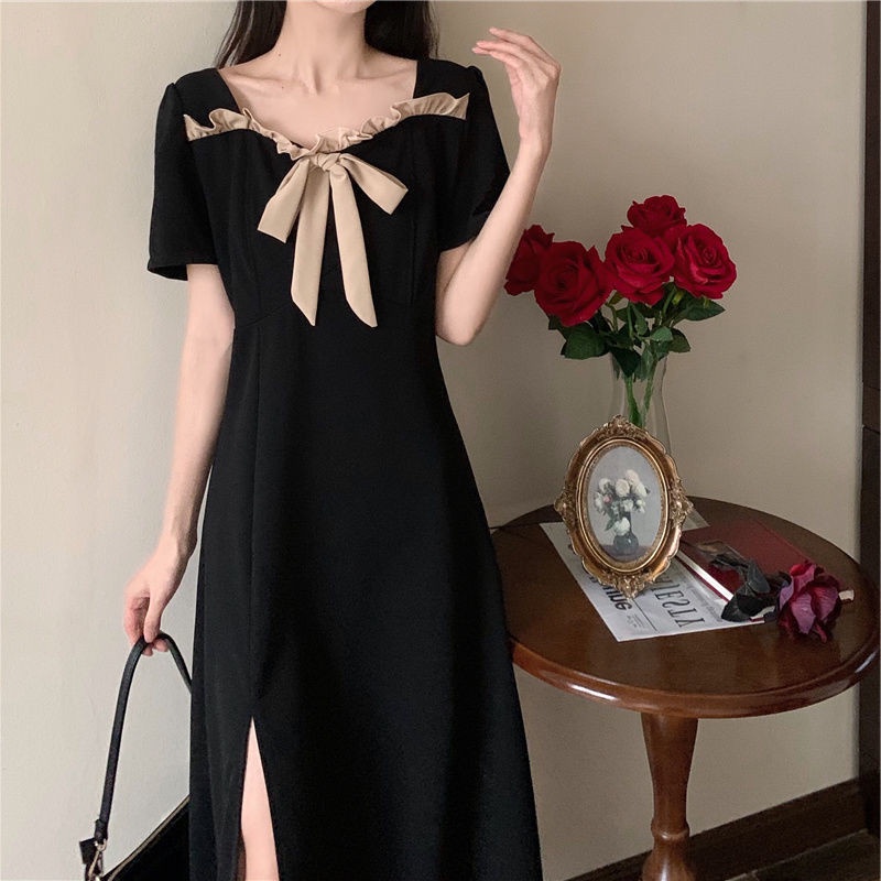 IELGY   Đầm Dài Trung Bình Eo Cao Thời Trang Cho Nữ