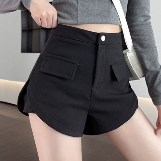  Quần ngắn ống rộng Xẻ Tà Lưng Cao Đa Năng Hợp Thời Trang Cho Nữ