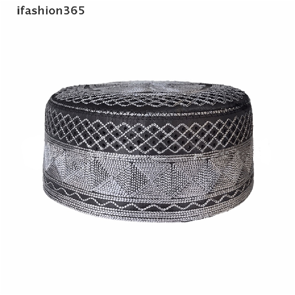 Mũ Cầu Nguyện Đạo Hồi Bằng Cotton Thêu Họa Tiết Độc Đáo Thời Trang Cho Nam [ifashion365]