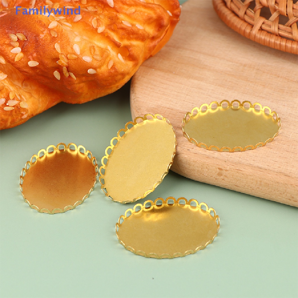 Set 2 Khay Kim Loại Mini Đựng Đồ Trang Trí Nội Thất Nhà Búp Bê