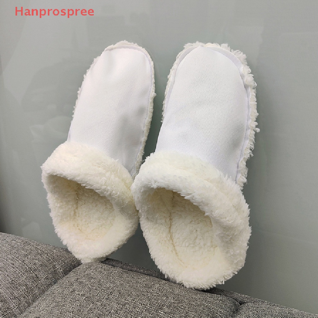 Hanprospree > 1 Cặp Miếng Lót Giày Cotton Lót Lông Giữ Ấm Mùa Đông Có Thể Tháo Rời
