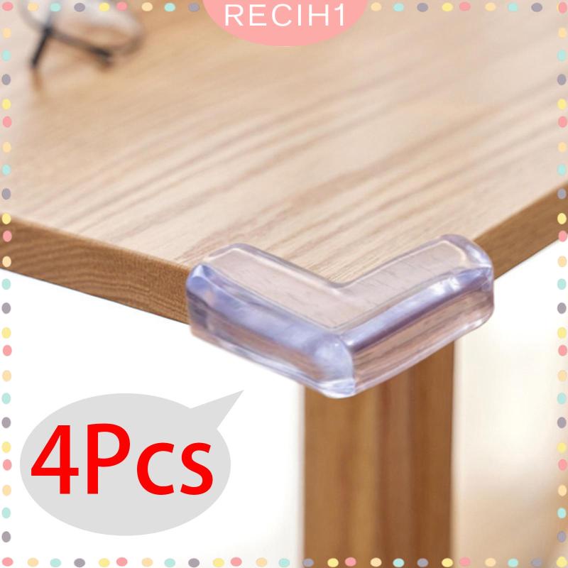 Set 4 Miếng Bọc Cạnh Bàn Nội Thất Trong Suốt Chống Va Chạm Bảo Vệ An Toàn Cho Bé