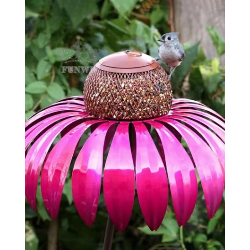 【FUNWD】Standing Flower Bird Feeder,Hummingbird Feeder Bird feeders Stakes Decor