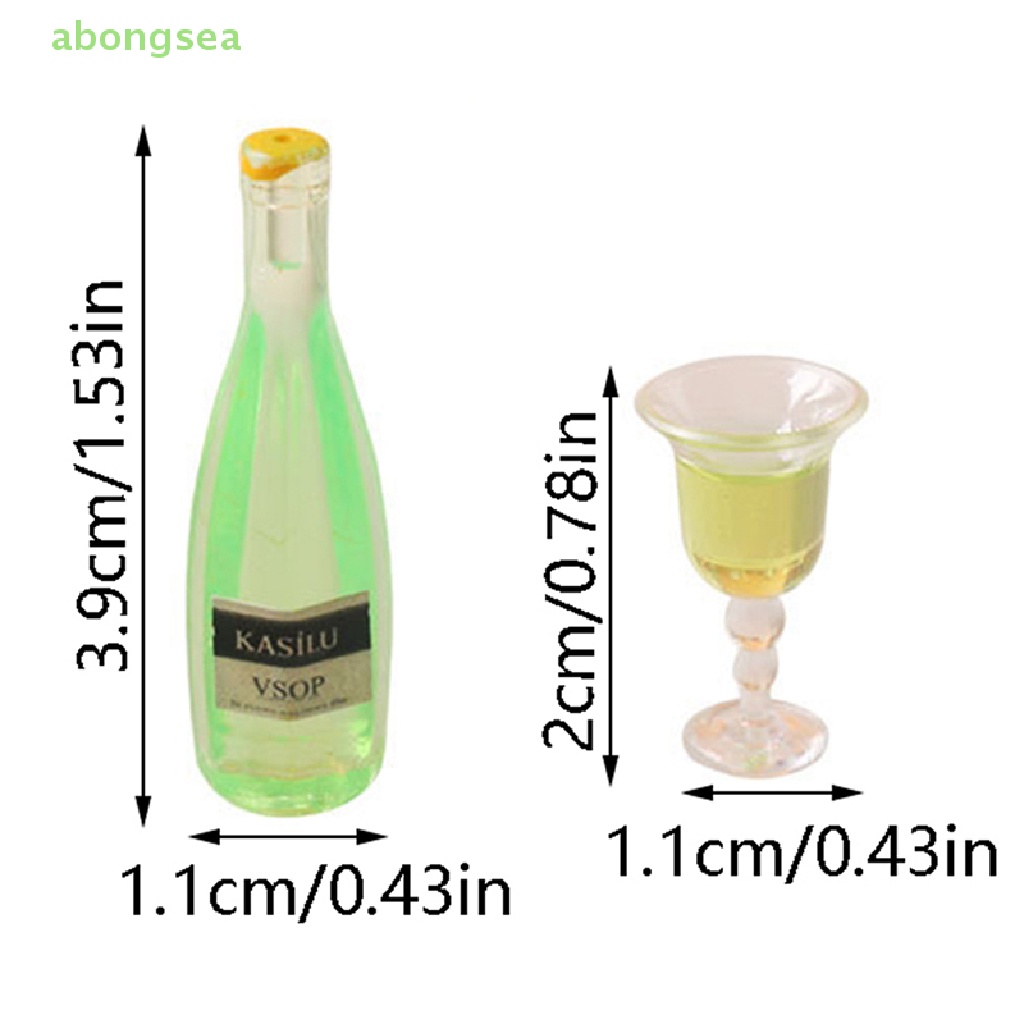 1 Bộ Ly Rượu Cocktail Trang Trí Nhà Búp Bê 1: 12