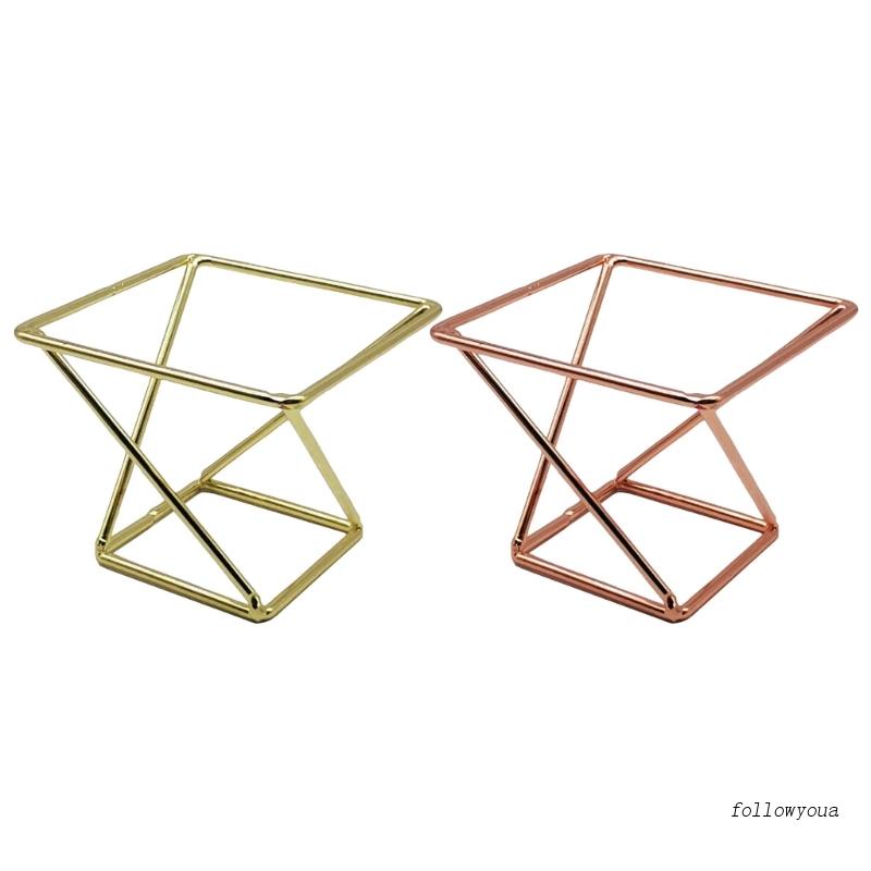 Giá Đỡ Mút Trang Điểm Bằng Kim Loại Họa Tiết Hình Học 3D Tiện Lợi