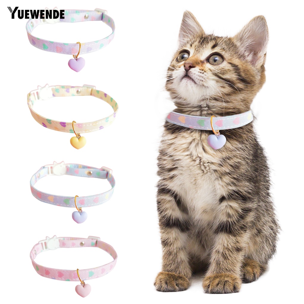 Yue.z Vòng Cổ Thoải Mái In Họa Tiết Trái Tim Có Thể Tái Sử Dụng Cho Cún Cưng